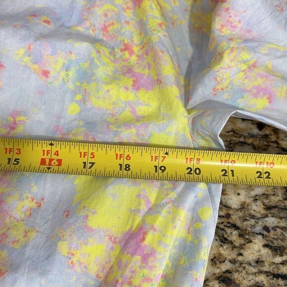 Mango Committed Collection Organic Cotton Printed Belted Jumpsuit Size 8 - Picture 10 of 11